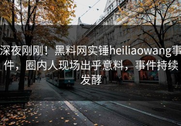 深夜刚刚！黑料网实锤heiliaowang事件，圈内人现场出乎意料，事件持续发酵
