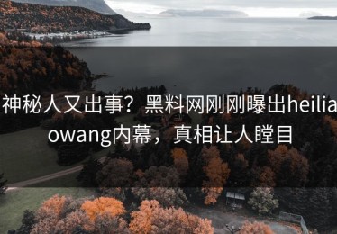 神秘人又出事？黑料网刚刚曝出heiliaowang内幕，真相让人瞠目