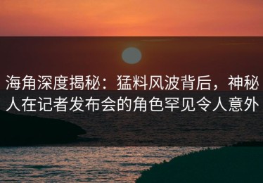 海角深度揭秘：猛料风波背后，神秘人在记者发布会的角色罕见令人意外