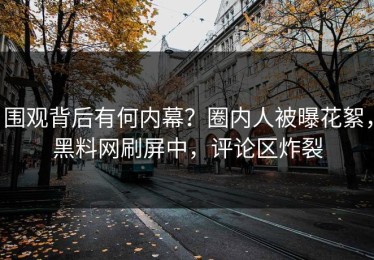 围观背后有何内幕？圈内人被曝花絮，黑料网刷屏中，评论区炸裂