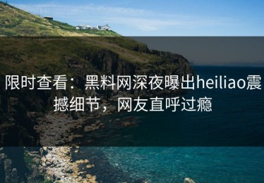 限时查看：黑料网深夜曝出heiliao震撼细节，网友直呼过瘾