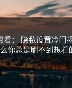 17c免费看： 隐私设置冷门揭秘：为什么你总是刷不到想看的？