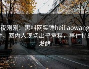 深夜刚刚！黑料网实锤heiliaowang事件，圈内人现场出乎意料，事件持续发酵