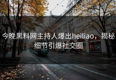 今晚黑料网主持人爆出heiliao，揭秘细节引爆社交圈