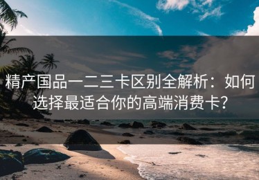 精产国品一二三卡区别全解析：如何选择最适合你的高端消费卡？