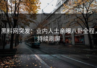 黑料网突发：业内人士亲曝八卦全程，持续刷屏